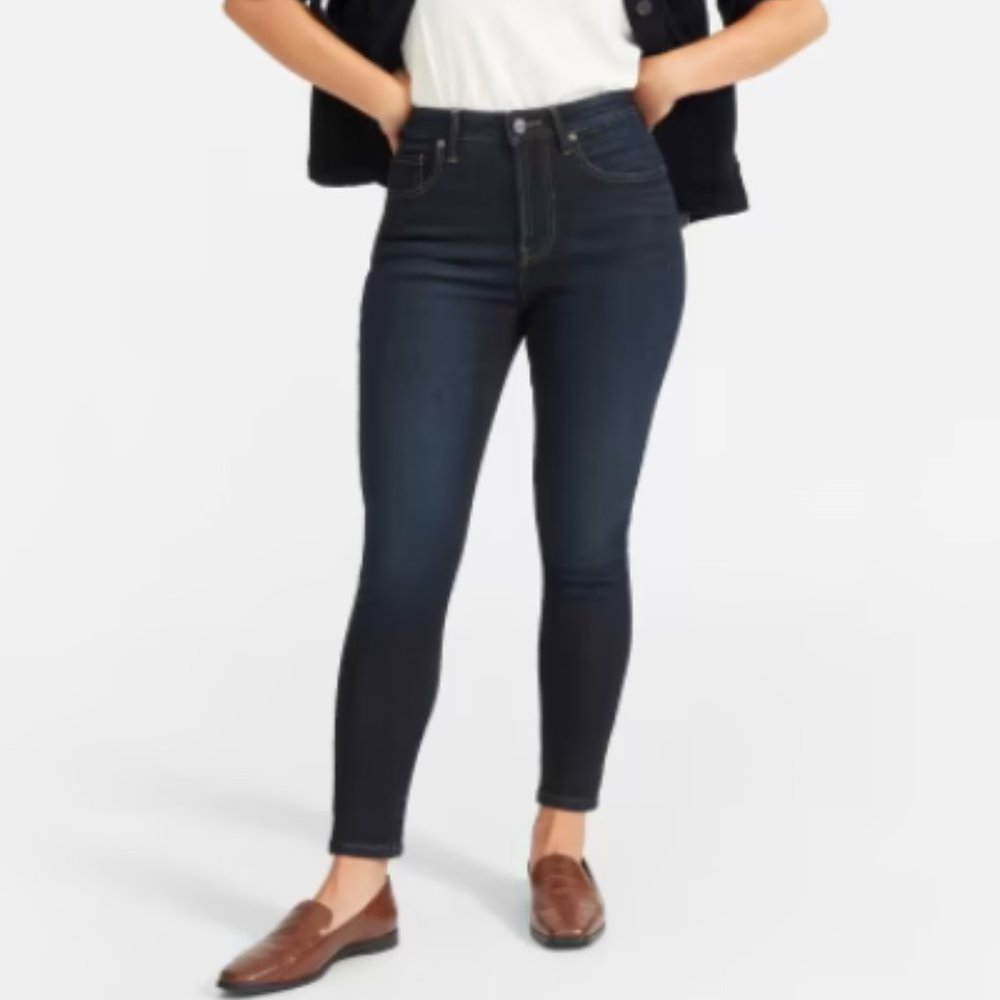 Everlane curvy high-rise skinny jean dark wash